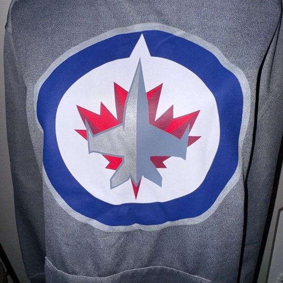 Winnipeg Jets Gray Hoodie by Fanatics. Size L EUC - Picture 3 of 12